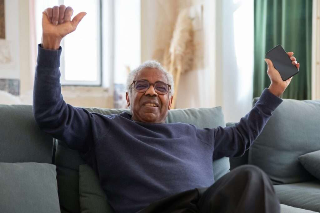 An elderly person in old people,s homes in Zimbabwe