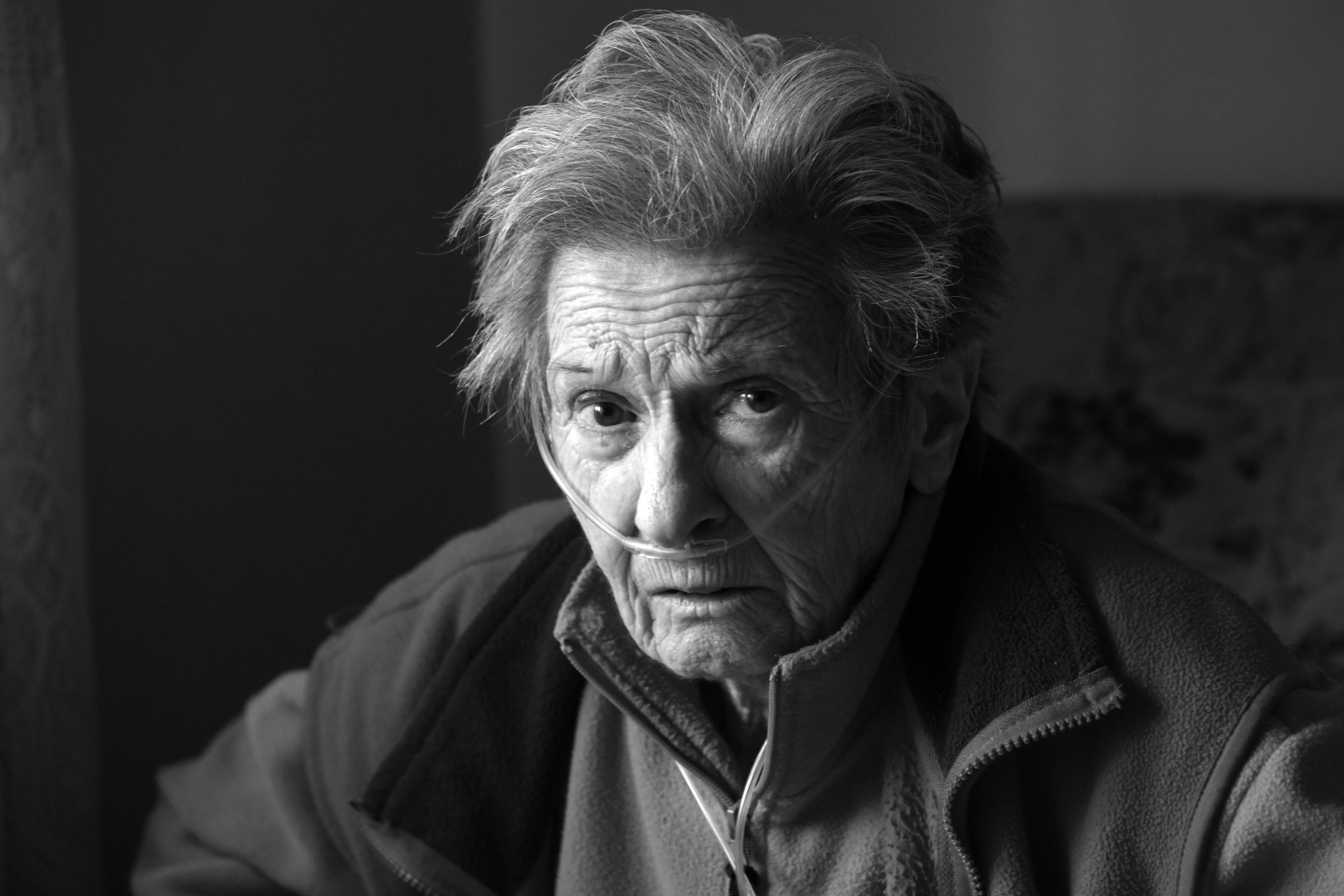 An elderly woman living in one of the frail care homes in Johannesburg